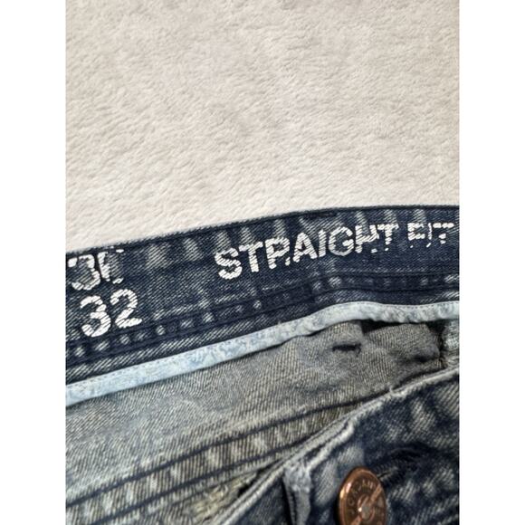 Jordan Craig Rip And Repair Straight Fit Jeans 36x32 Distressed Denim Streetwear - Picture 8 of 12